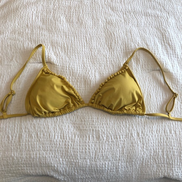 mustard yellow bikini top
